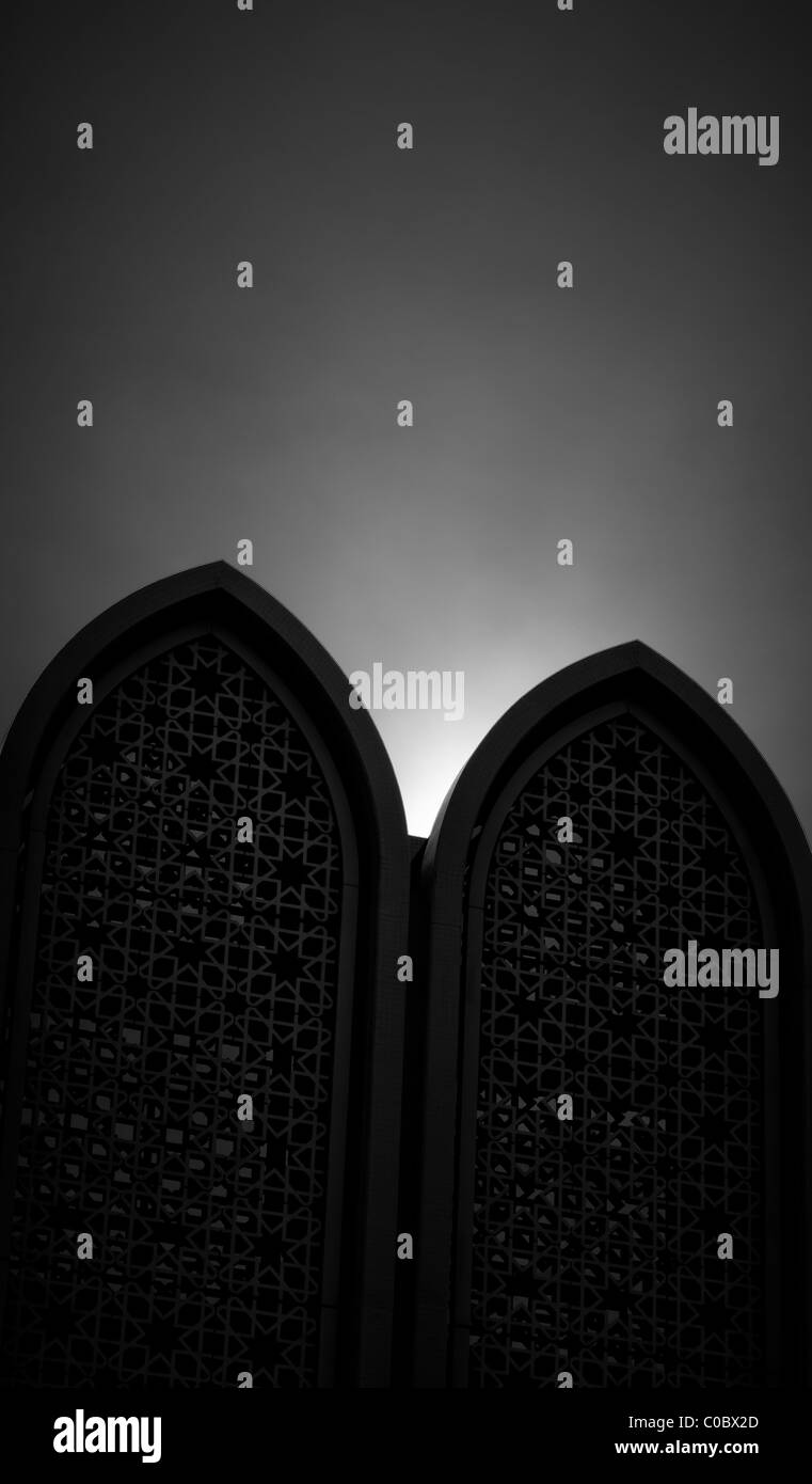 Archi musulmano con sunrise, Kuala Lumpur, Malesia Foto Stock