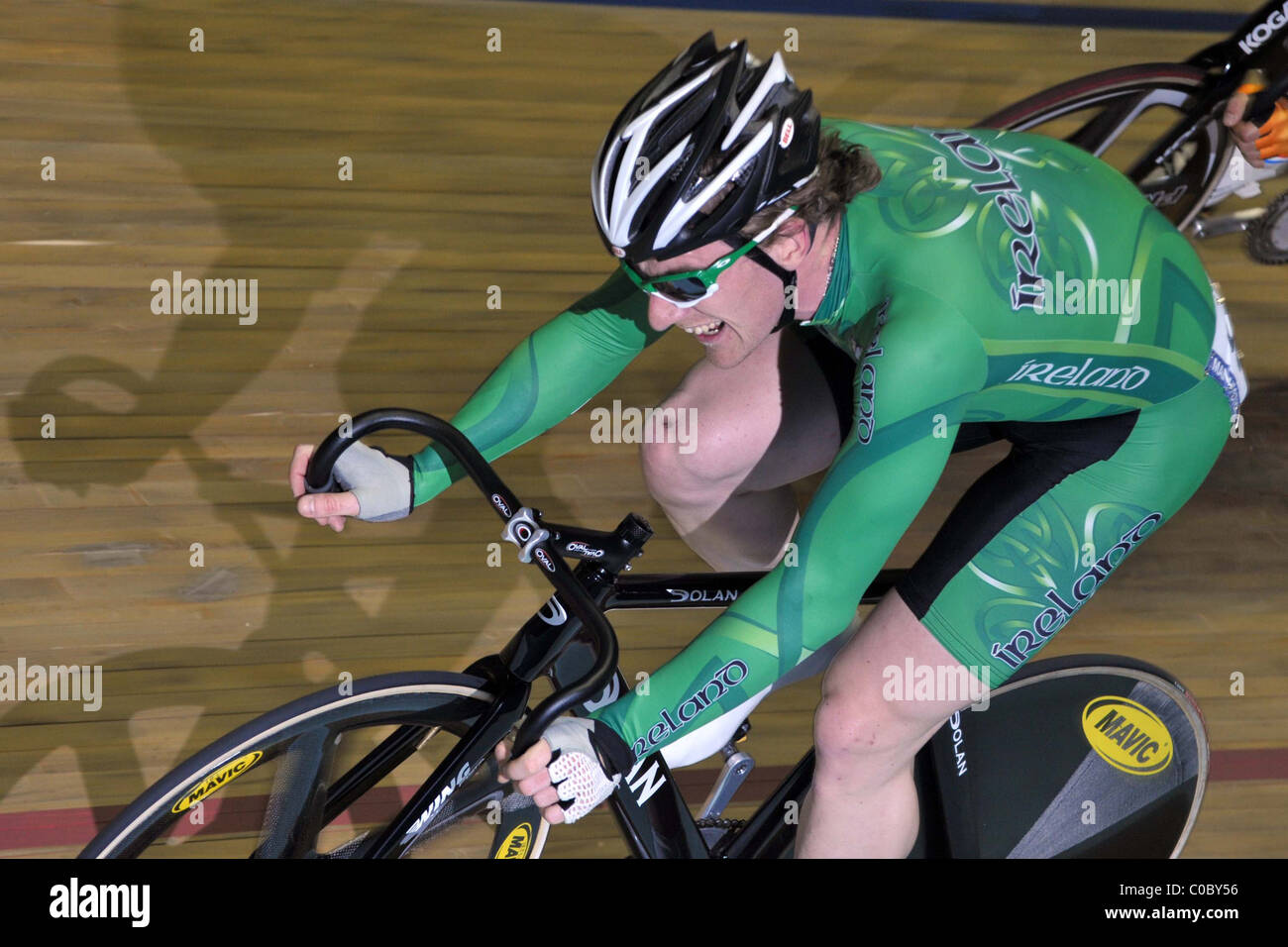 Martyn Irvine (Irlanda). Mens Omnium. UCI via Coppa del mondo. Manchester Velodrome Foto Stock