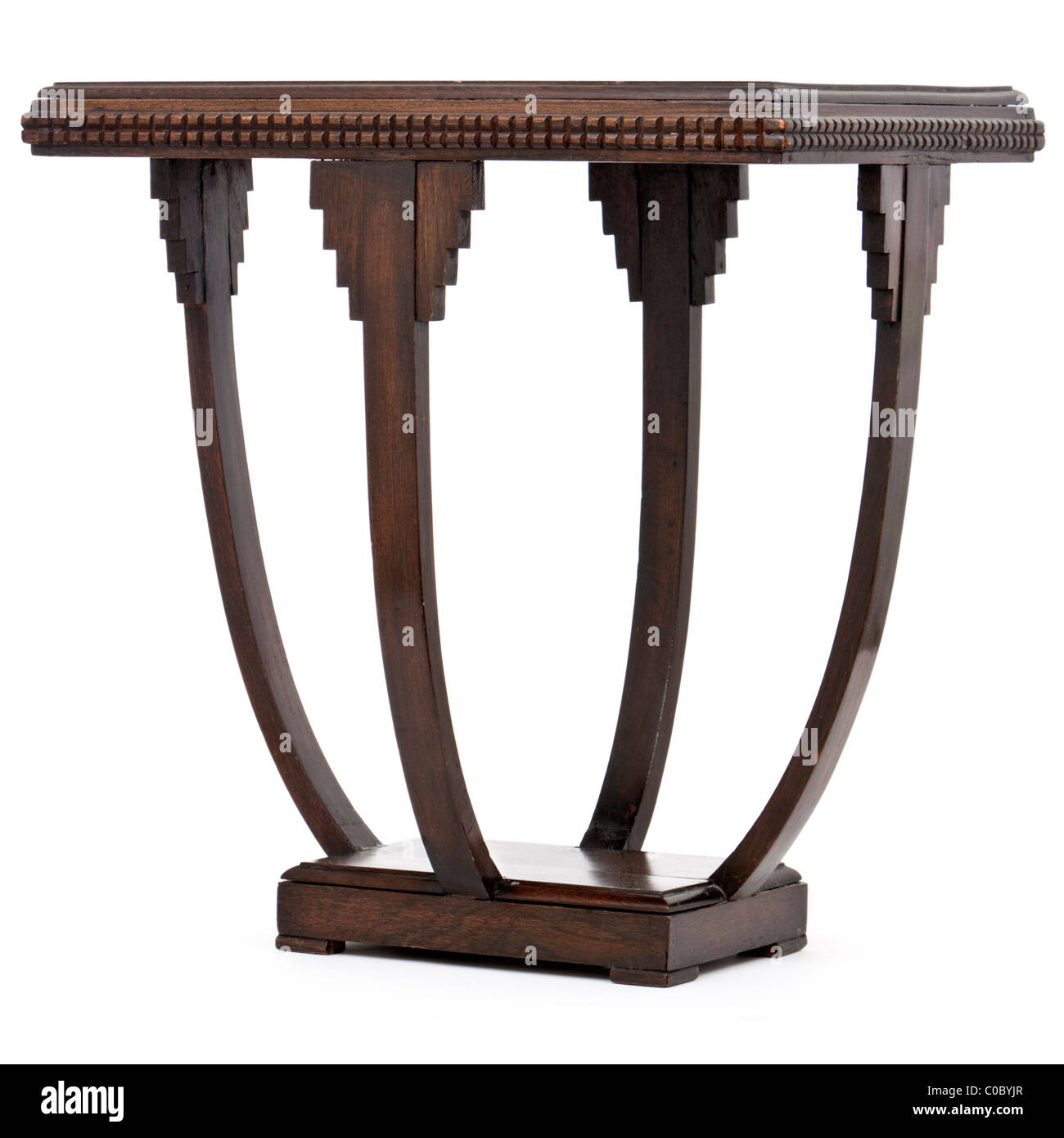 Vintage degli anni trenta Art Deco tavolo da caffè in legno Foto Stock