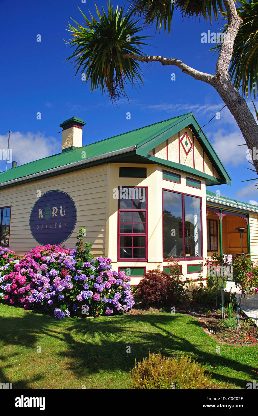 Galleria Koru, Main Street, Tuatapere, Southland, Isola del Sud, Nuova Zelanda Foto Stock