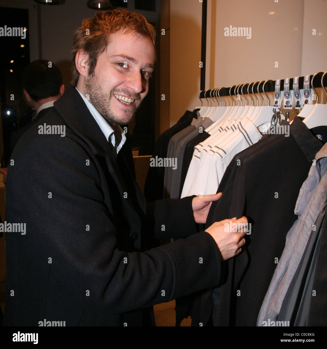 Niels Bruno Schmitt Strellson flagship store apertura a Muenzstrasse Berlino, Germania - 03.04.08 Foto Stock