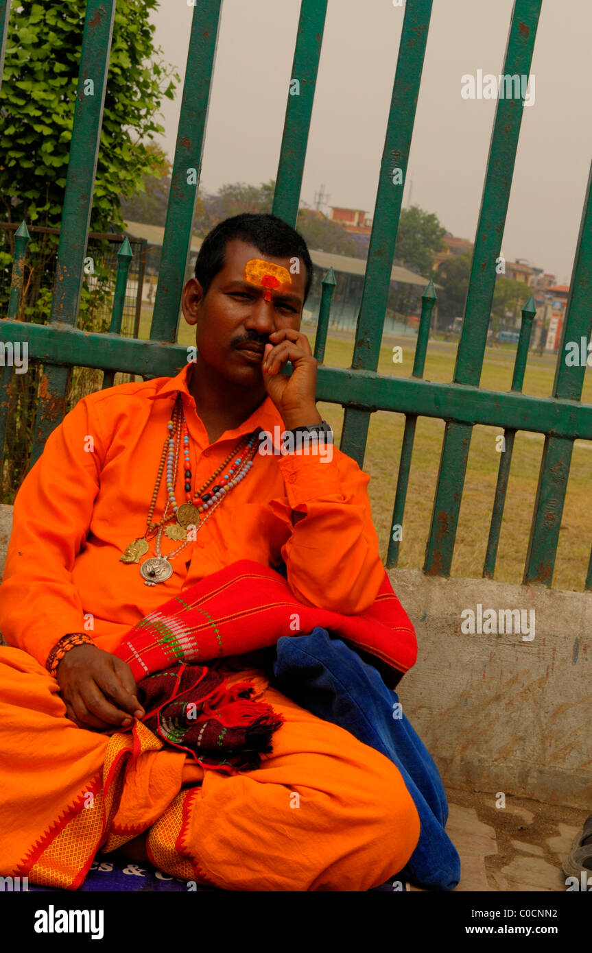 Indiano indù fortune teller , i popoli vive ( i nepalesi ) , la vita a Kathmandu , kathmandu vita di strada , il Nepal Foto Stock