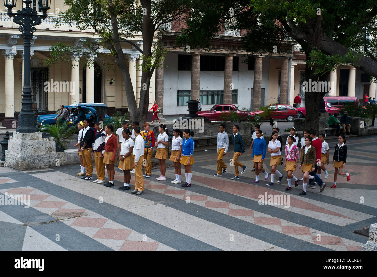 I bambini della Scuola Avana Vecchia Cuba Foto Stock