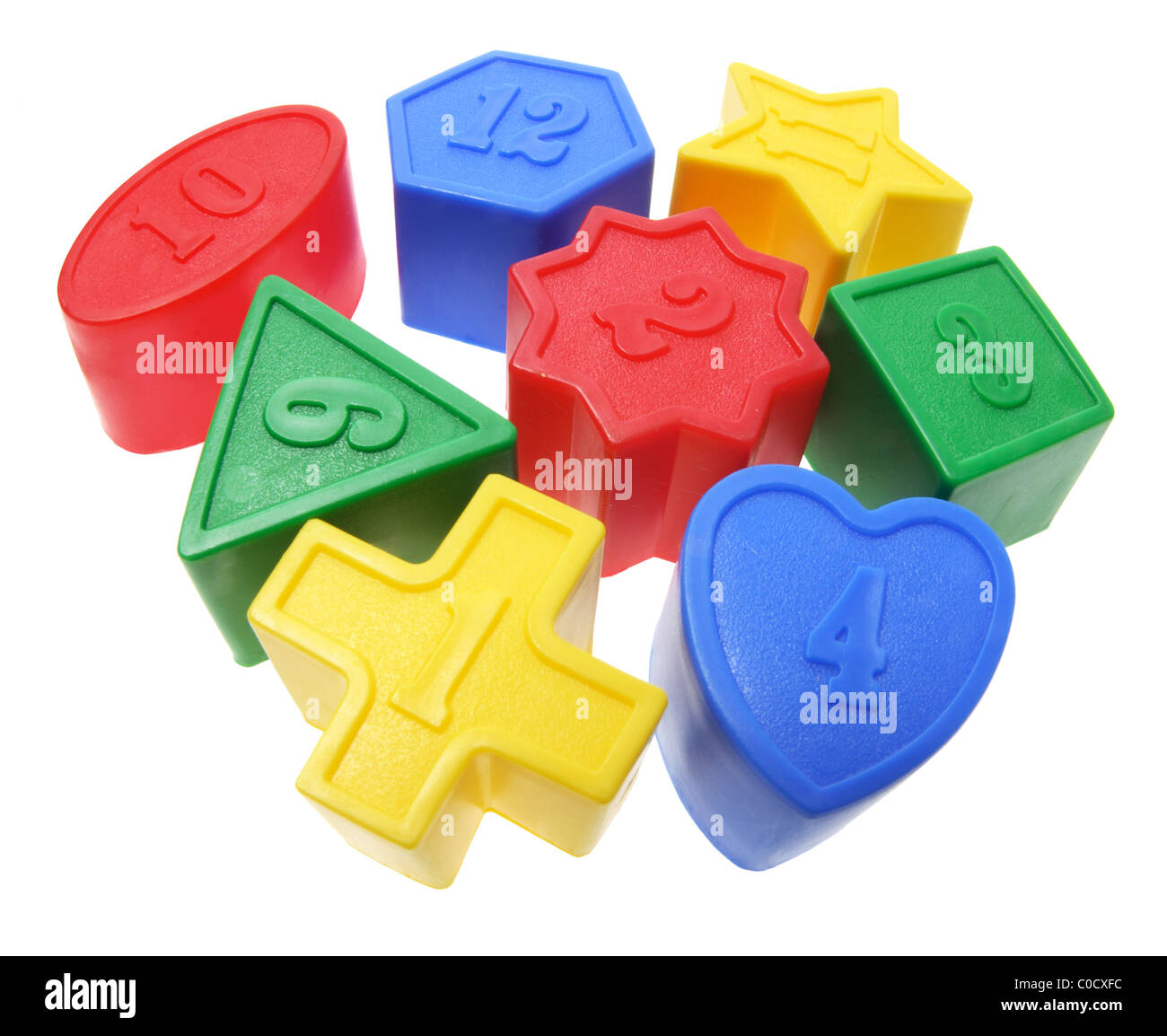 Forma blocchi giocattolo Foto Stock