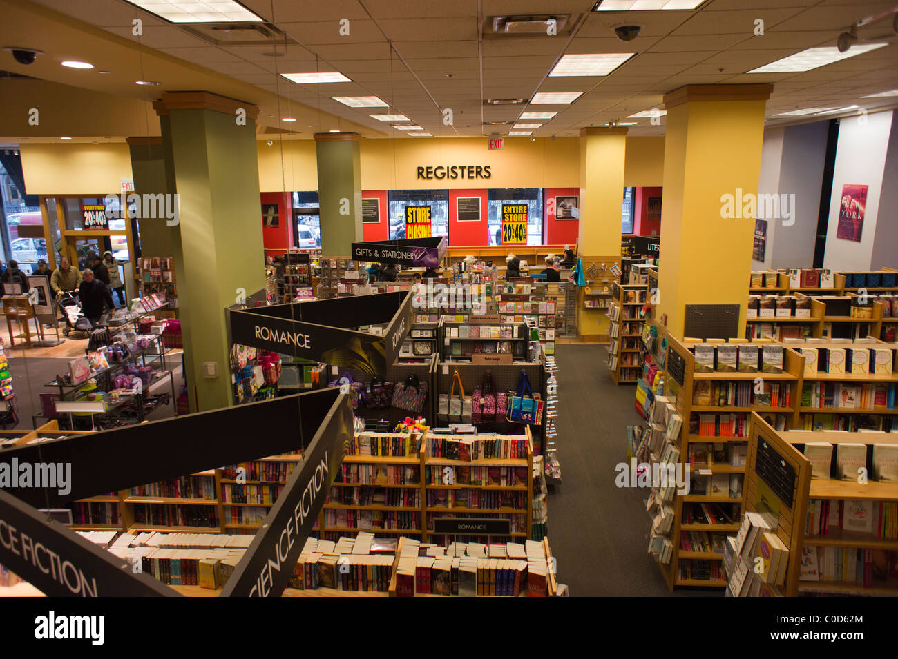 I confini bookstore nel Quartiere Finanziario di New York Foto Stock