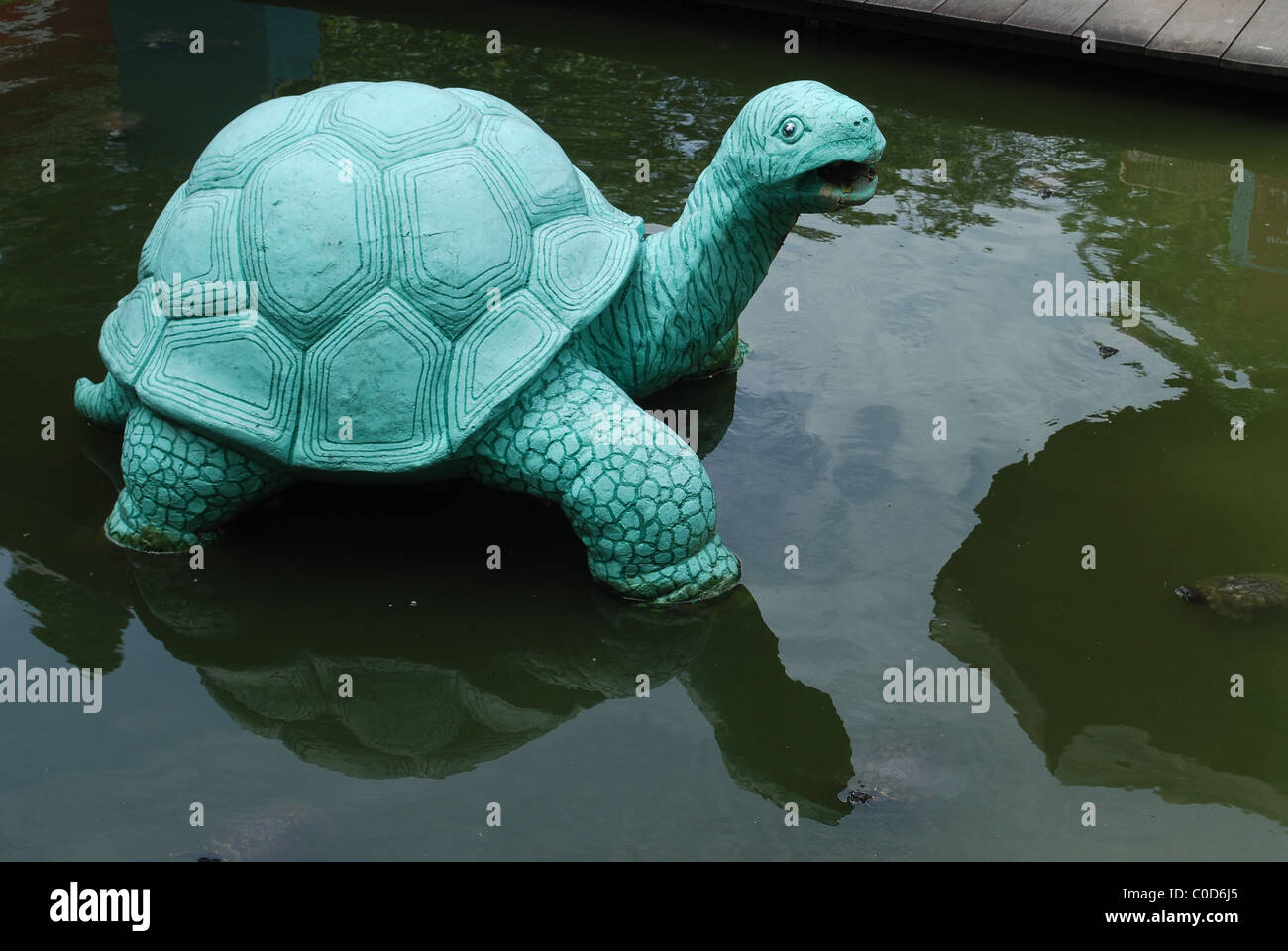 Scultura di una tartaruga Foto Stock