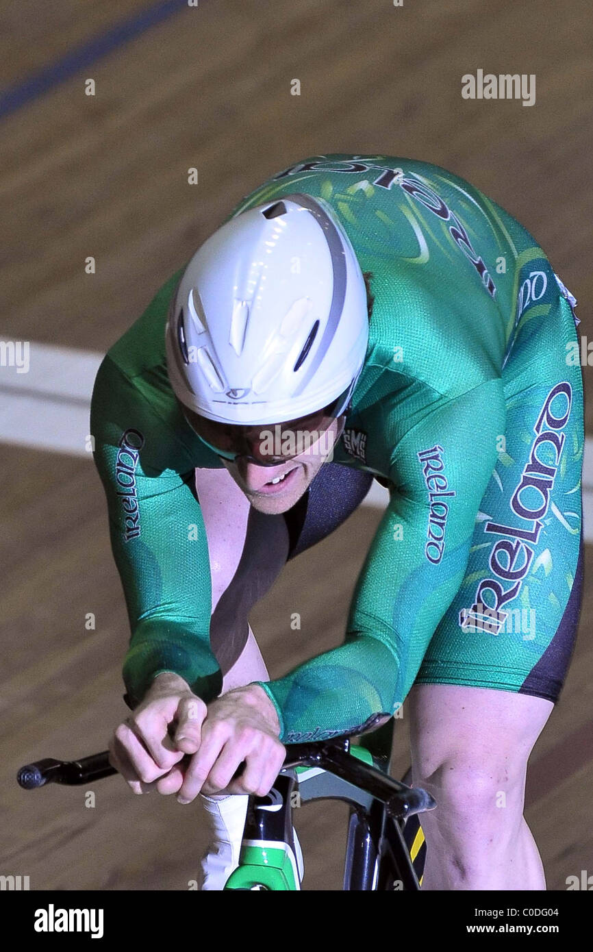 Mens Omnium Inseguimento individuale UCI Manchester Velodrome, Foto Stock