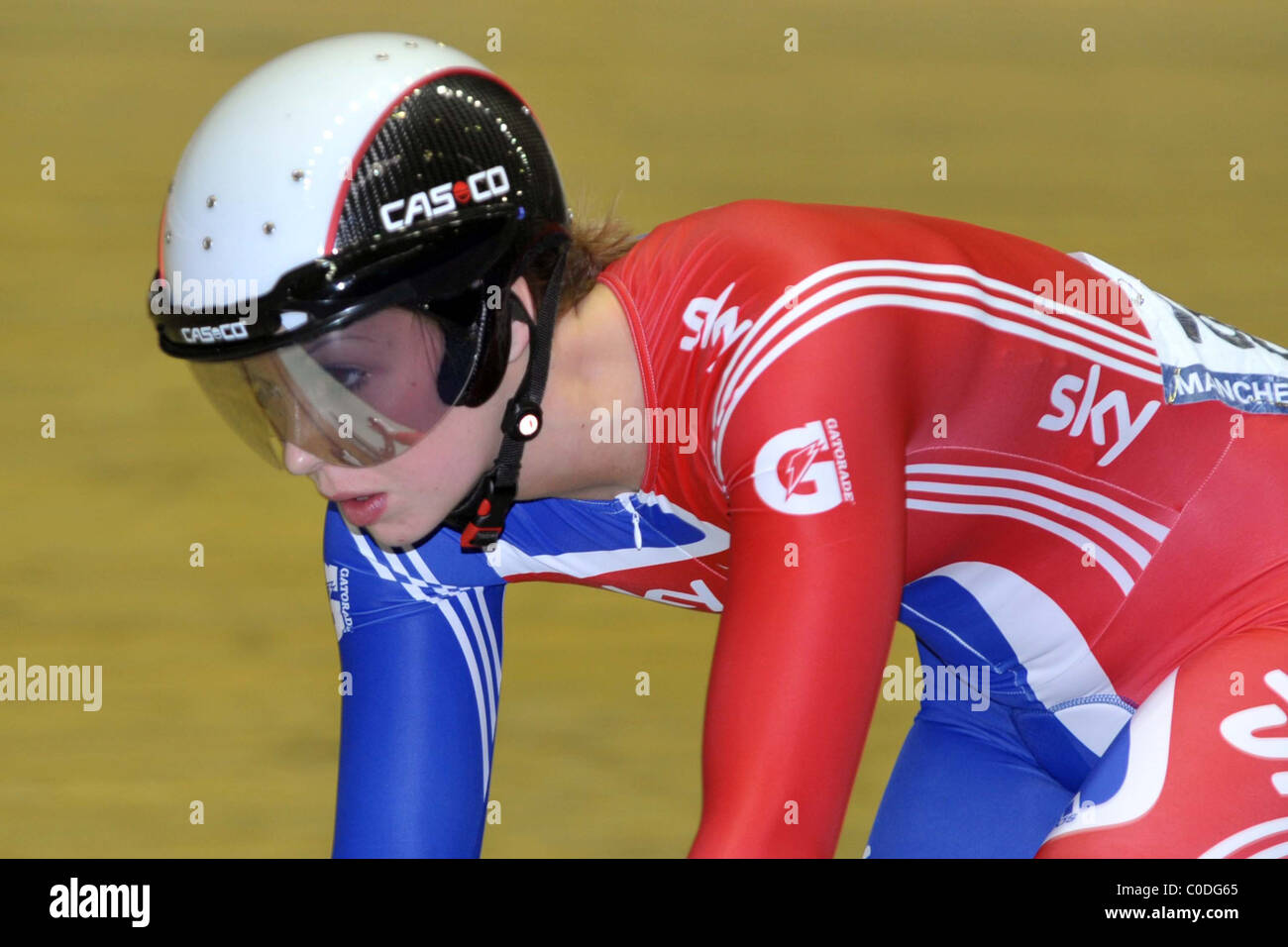 Womens Sprint. UCI Manchester Velodrome ciclismo, Foto Stock
