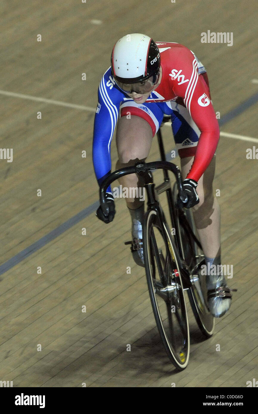 Womens Sprint. UCI Manchester Velodrome cup, Foto Stock
