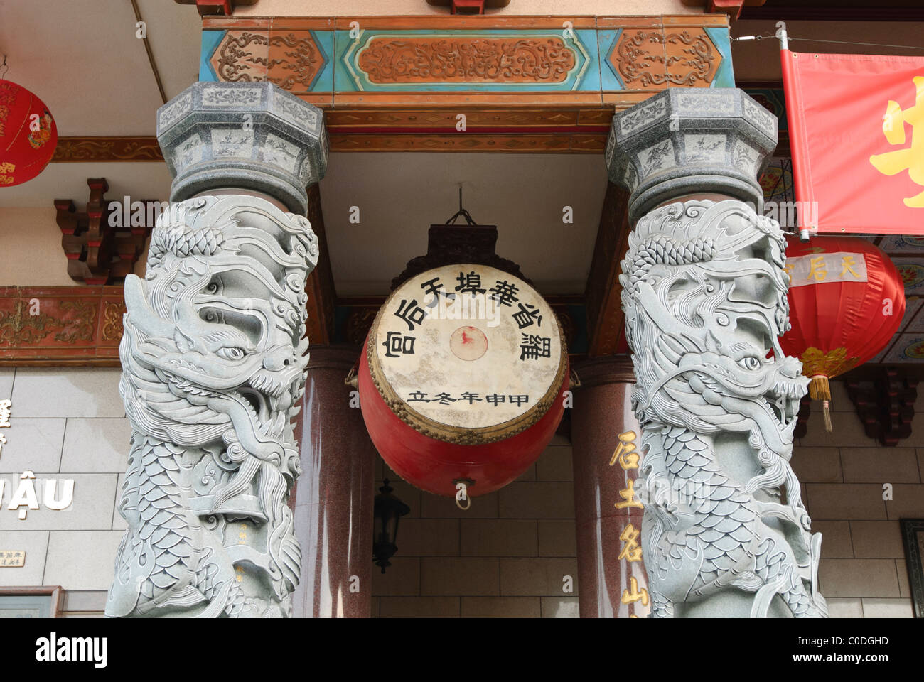 Tempio Thien Hau, un tempio taoista nella Chinatown di Los Angeles. Foto Stock