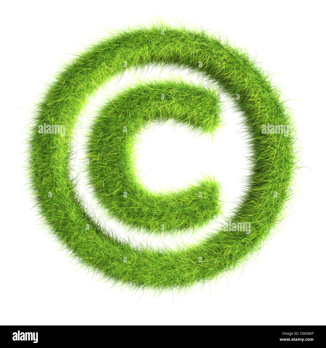 Erba simbolo di copyright Foto Stock