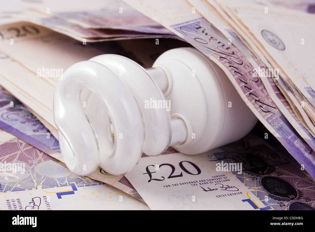 Risparmio energetico per lampade Foto Stock