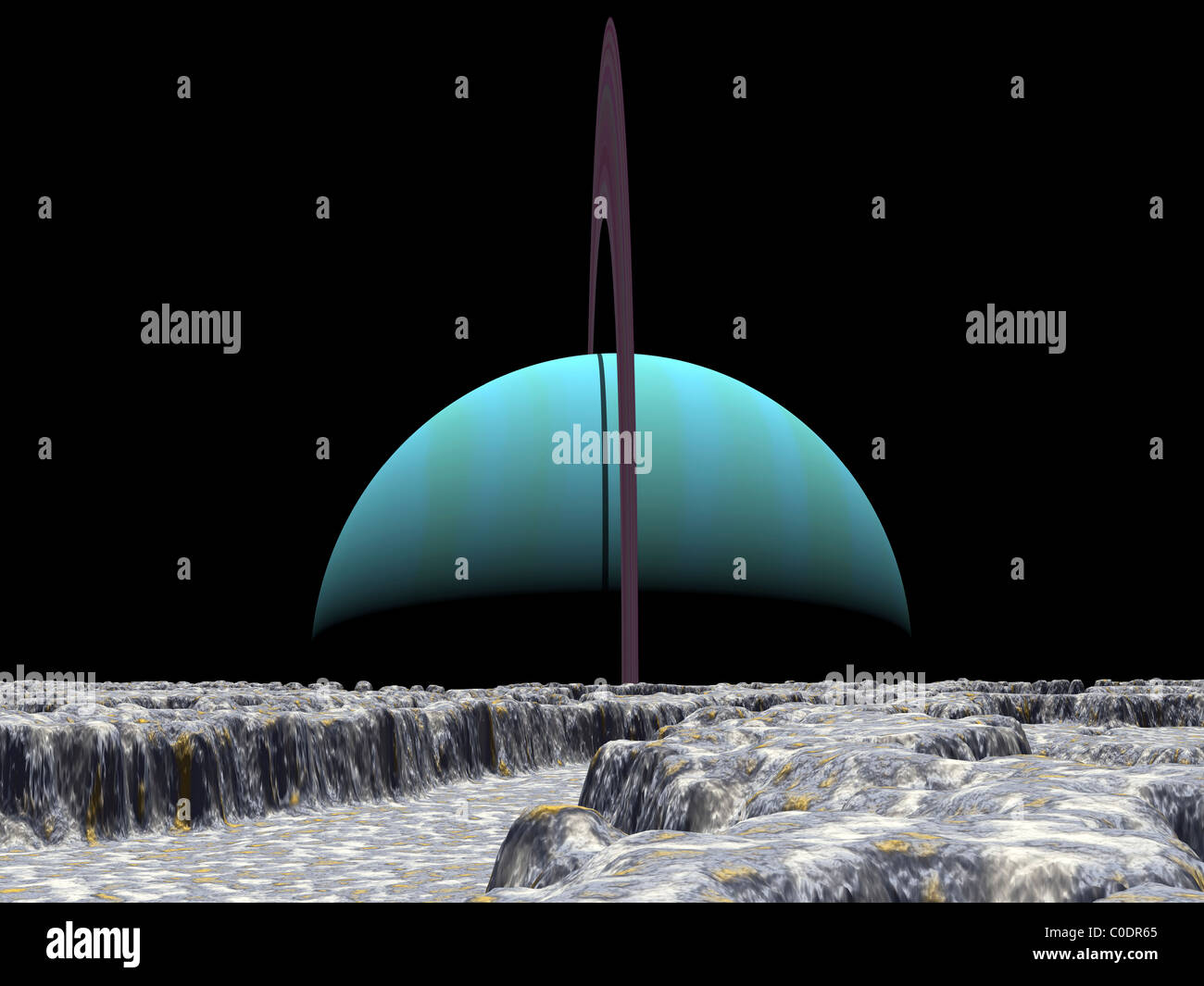 Illustrazione del gigante pianeta extrasolare 70 Virginis b. Foto Stock
