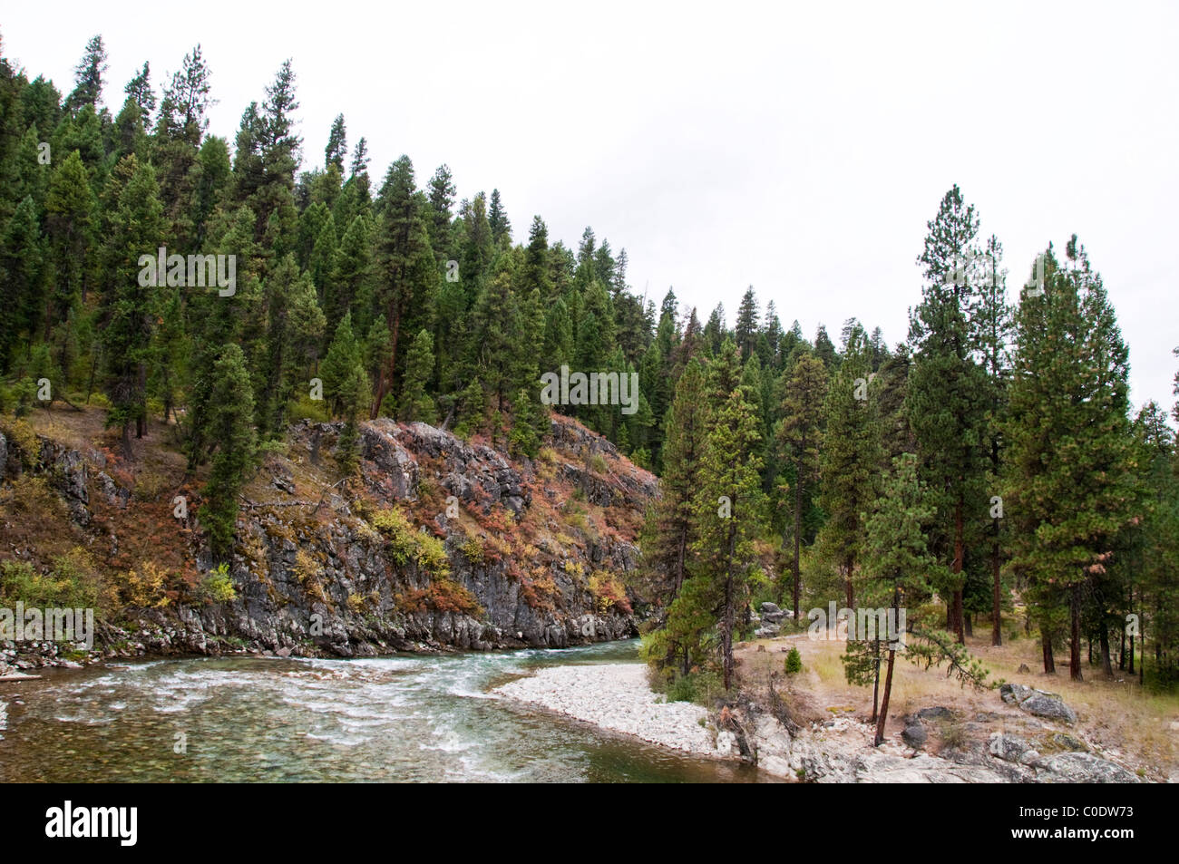 Payette River,proviene a dente di sega di gamma di Montagna,Al Lago Payette,a nord di Boise, Idaho Foto Stock
