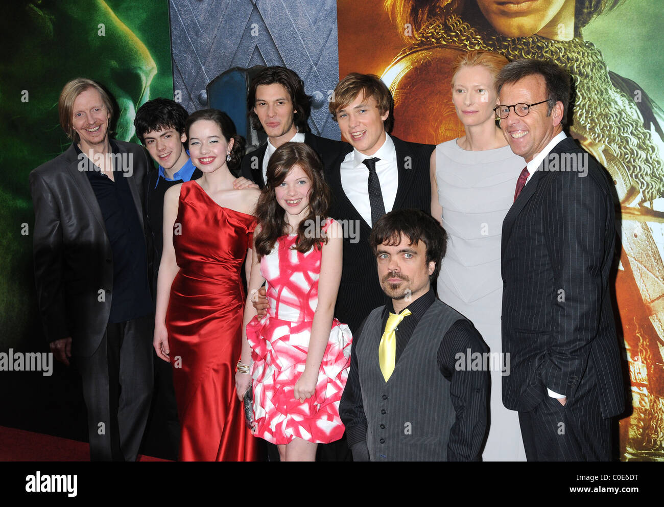 Direttore Andrew Adamson Skandar Keynes, Anna Popplewell, Ben Barnes, Georgie Henley,William Moseley, Peter Dinklage, Tilda Foto Stock