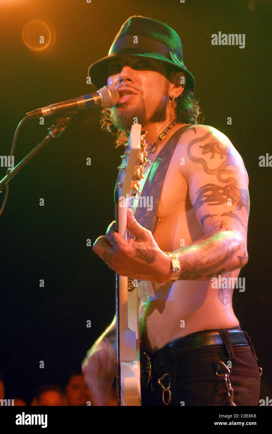 Dave Navarro giocando con Camp Freddy al Roxy di Los Angeles, California - 08.05.08 Foto Stock