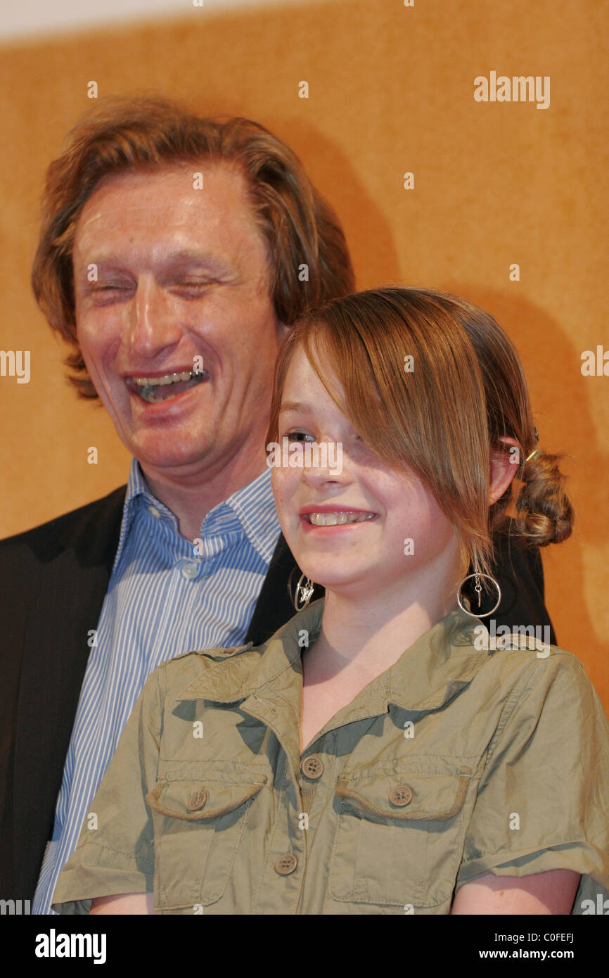 Holger Franke, figlia Louise "Esperanza" film premiere a Cinemaxx movie theater a Potsdamer Platz Berlino, Germania - Foto Stock