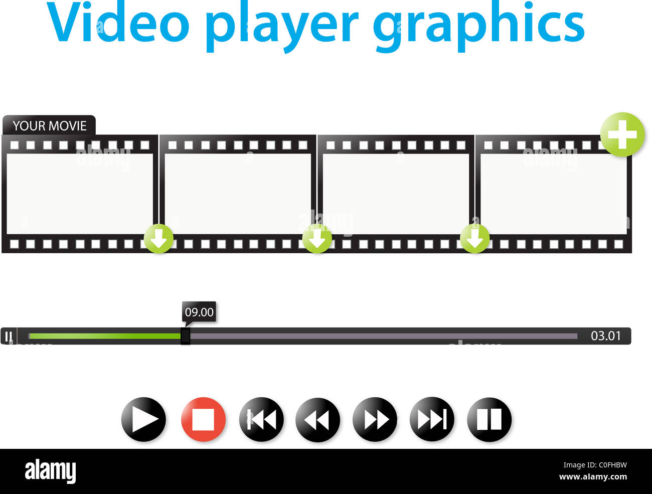 Il lettore video graphics Foto Stock