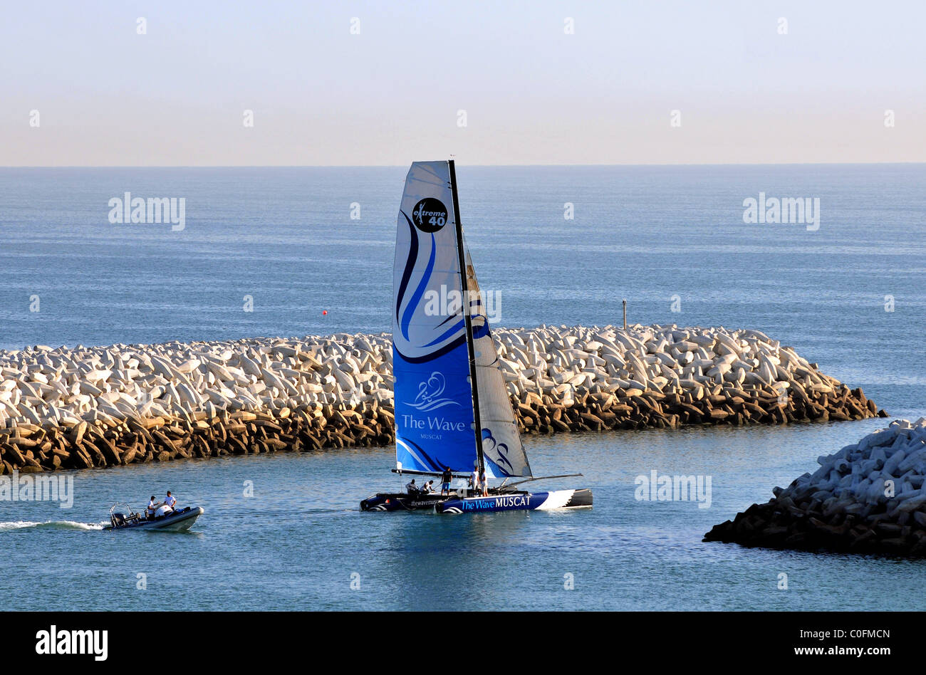 Extreme 40 yacht a vela Muscat. Il Sultanato di Oman. Foto Stock