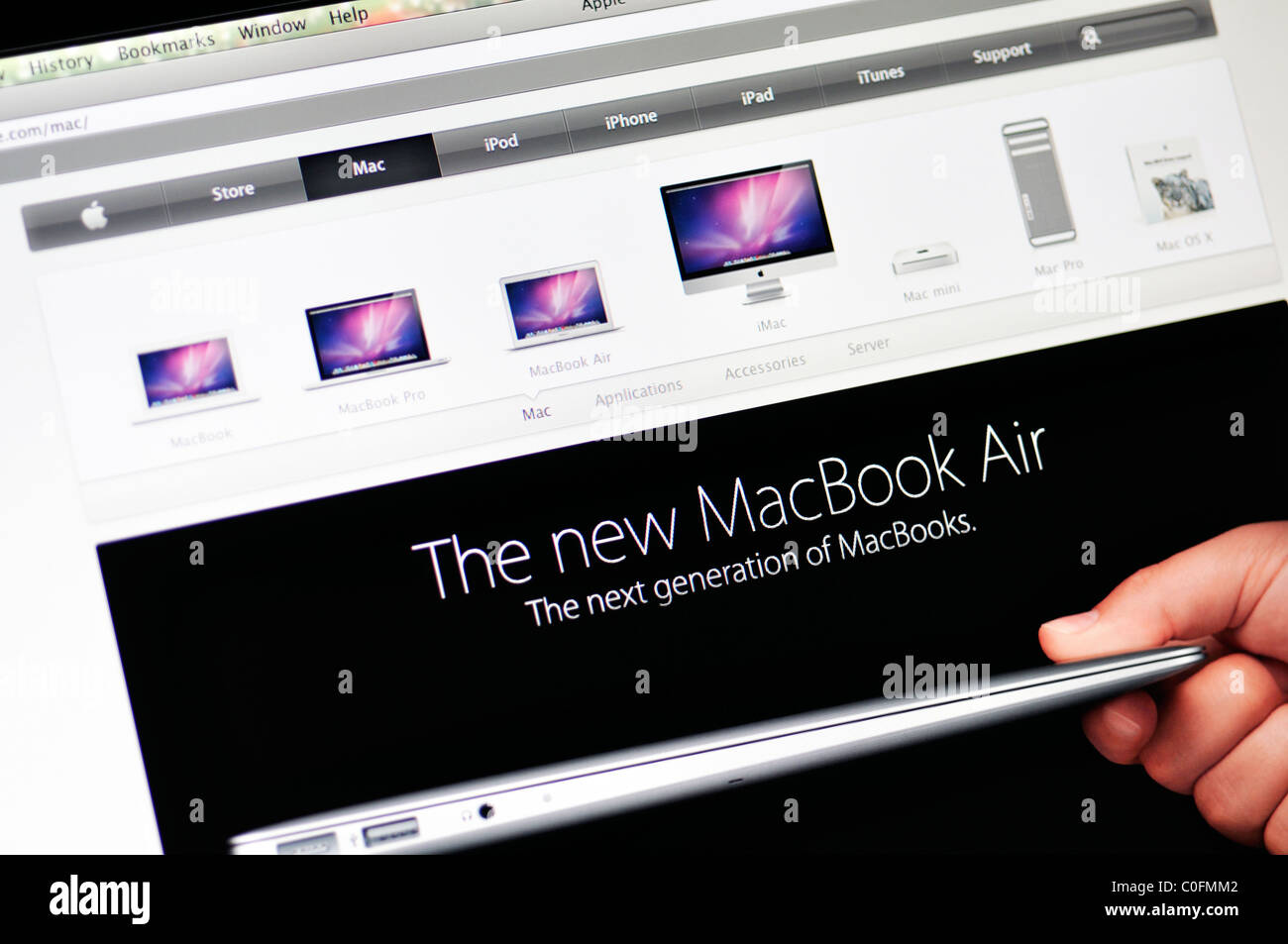 MacBook Air applicazioni al sito Apple Store Foto Stock