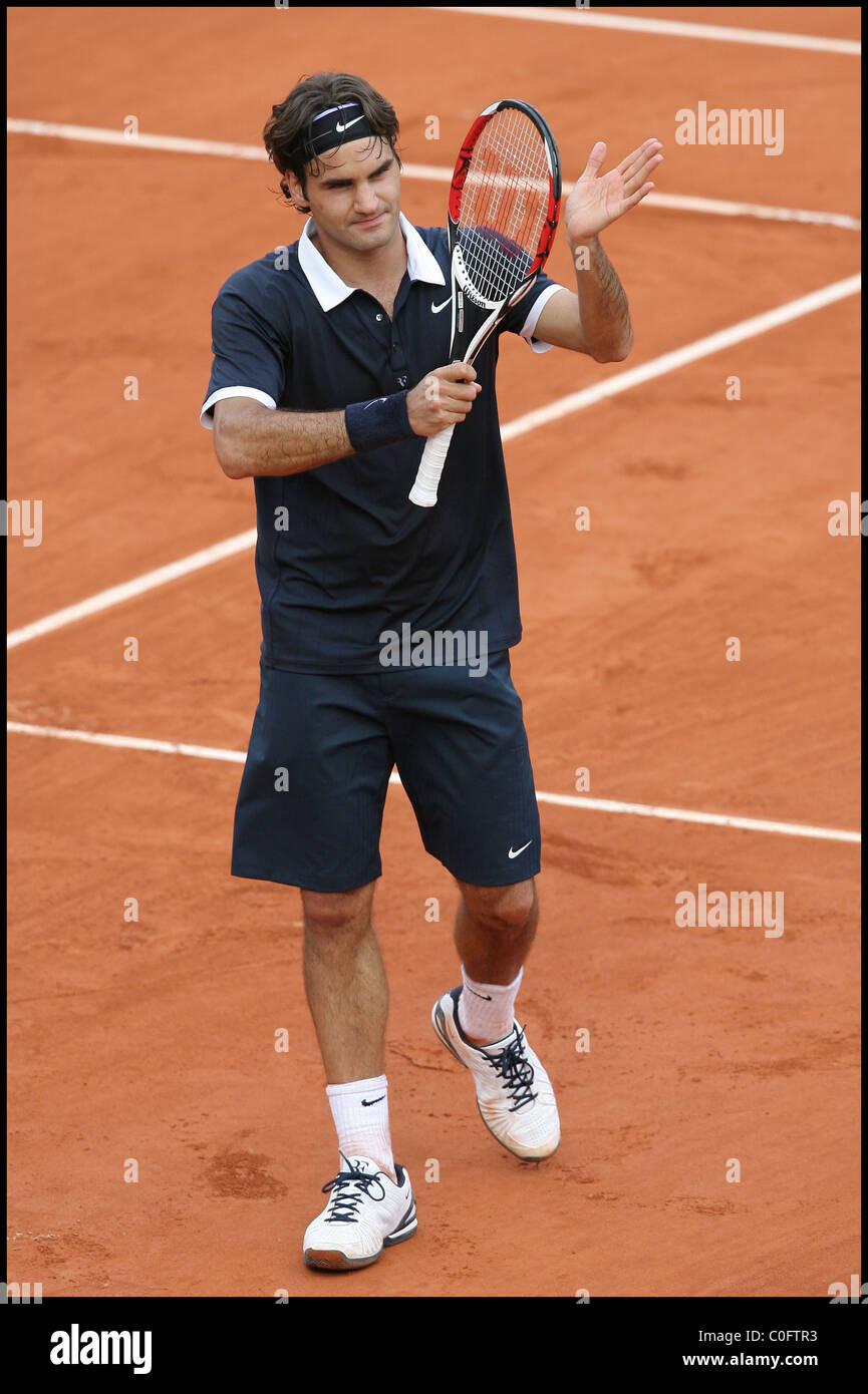 Roger Federer Roland Garros 2008 francesi aperti Parigi, Francia - 31.05.08  Foto stock - Alamy