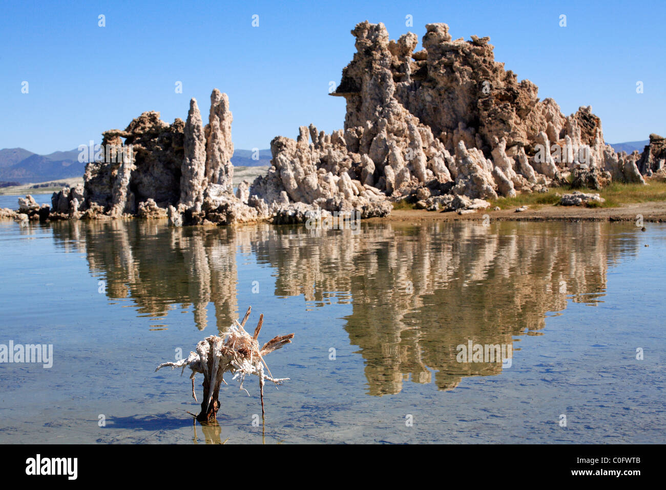 Formazioni di tufo a lago Mono in California Foto Stock