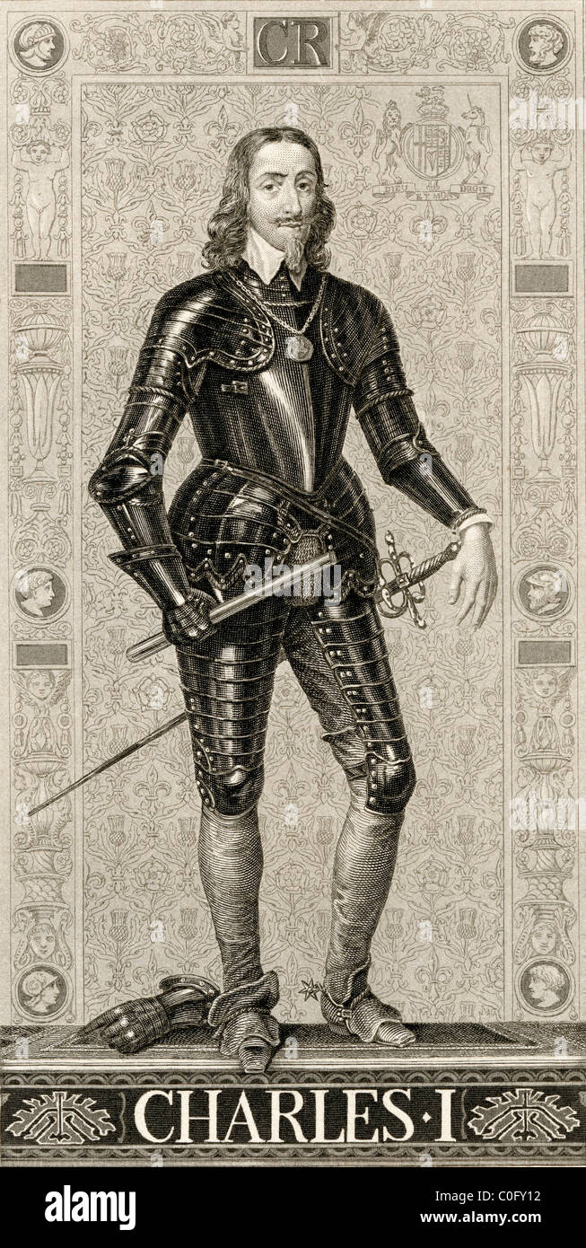 Charles I , da 1600 a 1649. Re di Inghilterra, Scozia, Irlanda. Da illustrazioni di inglese e storia scozzese pubblicato 1882. Foto Stock