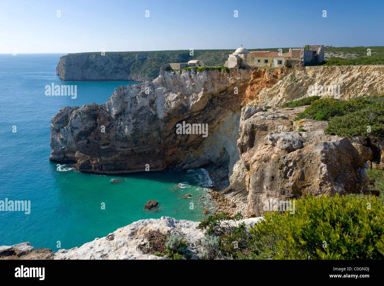 Il Portogallo, Algarve, Sagres, il Forte de Beliche Foto Stock