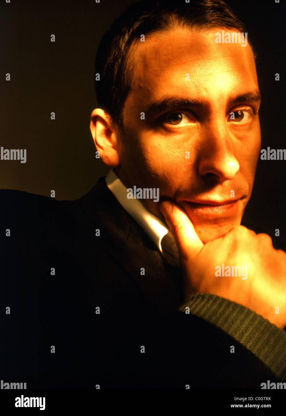 Ritratto di pianista, band leader, animatore ed emittente Jools Holland Foto Stock