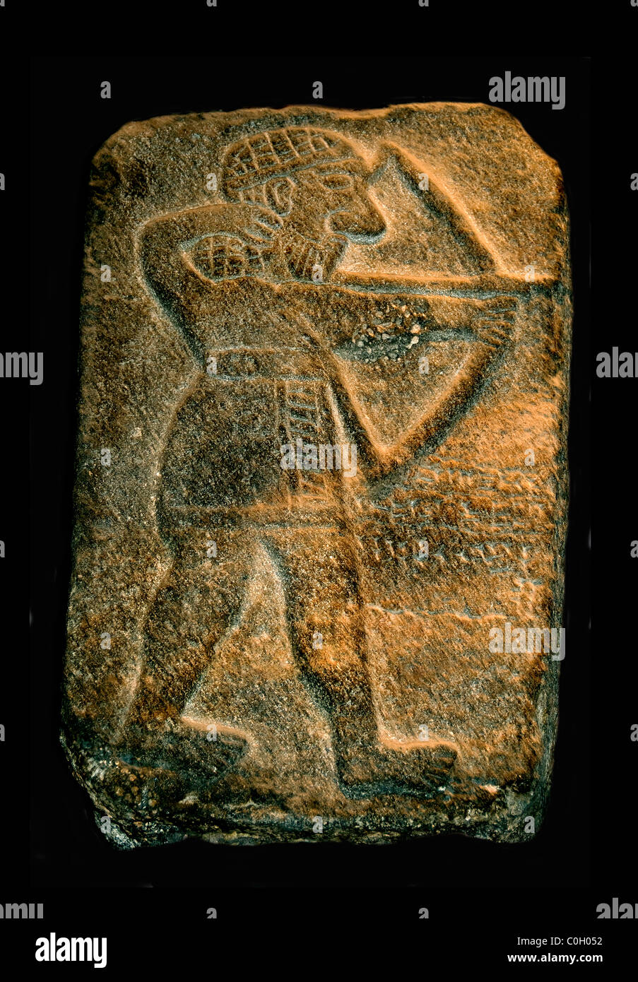 Rilievi da Tell halaf Archer la Siria al Governatorato Hasakah Foto Stock