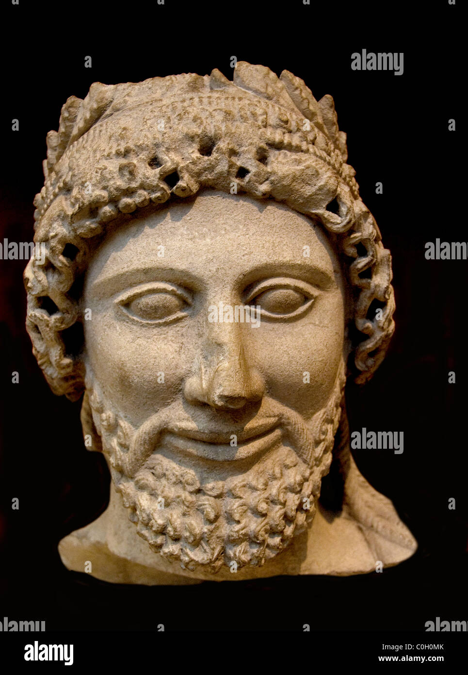 Barbuto whorshipper Cipro 475 450 BC Apollo Idalion Greco in Grecia Foto Stock