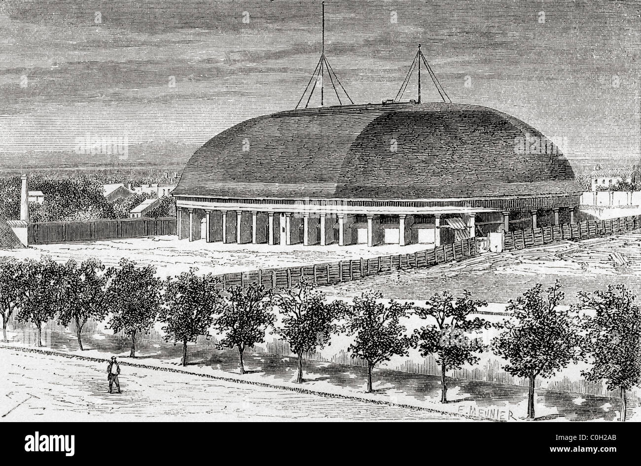 Un tabernacolo mormone, Salt Lake City, Utah, America nel XIX secolo. Foto Stock