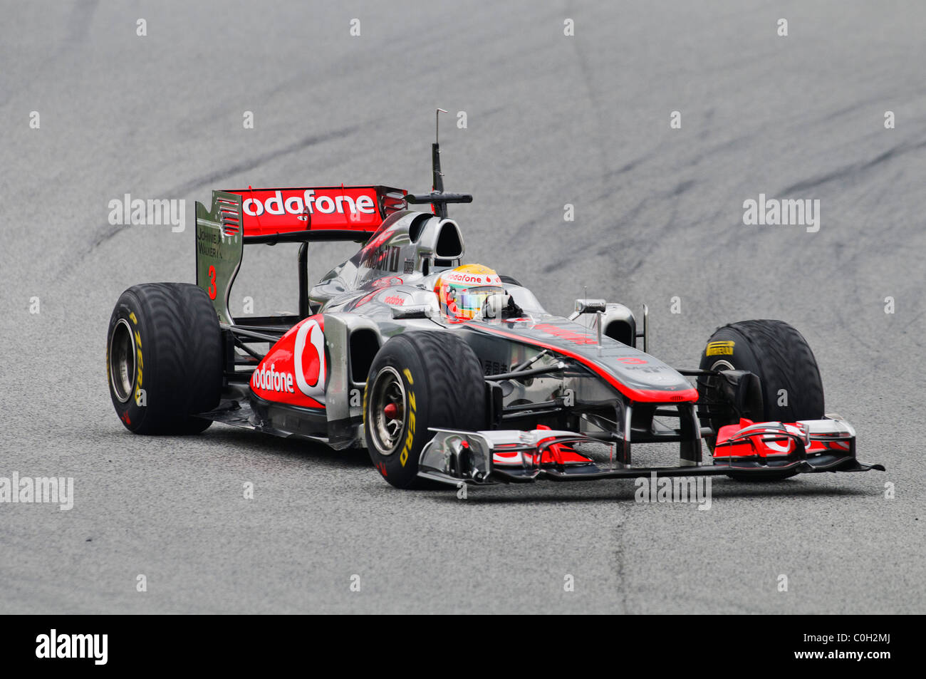 Lewis Hamilton (GBR) in McLaren MP4-26 gara di Formula Uno auto nel febbraio 2011 Foto Stock