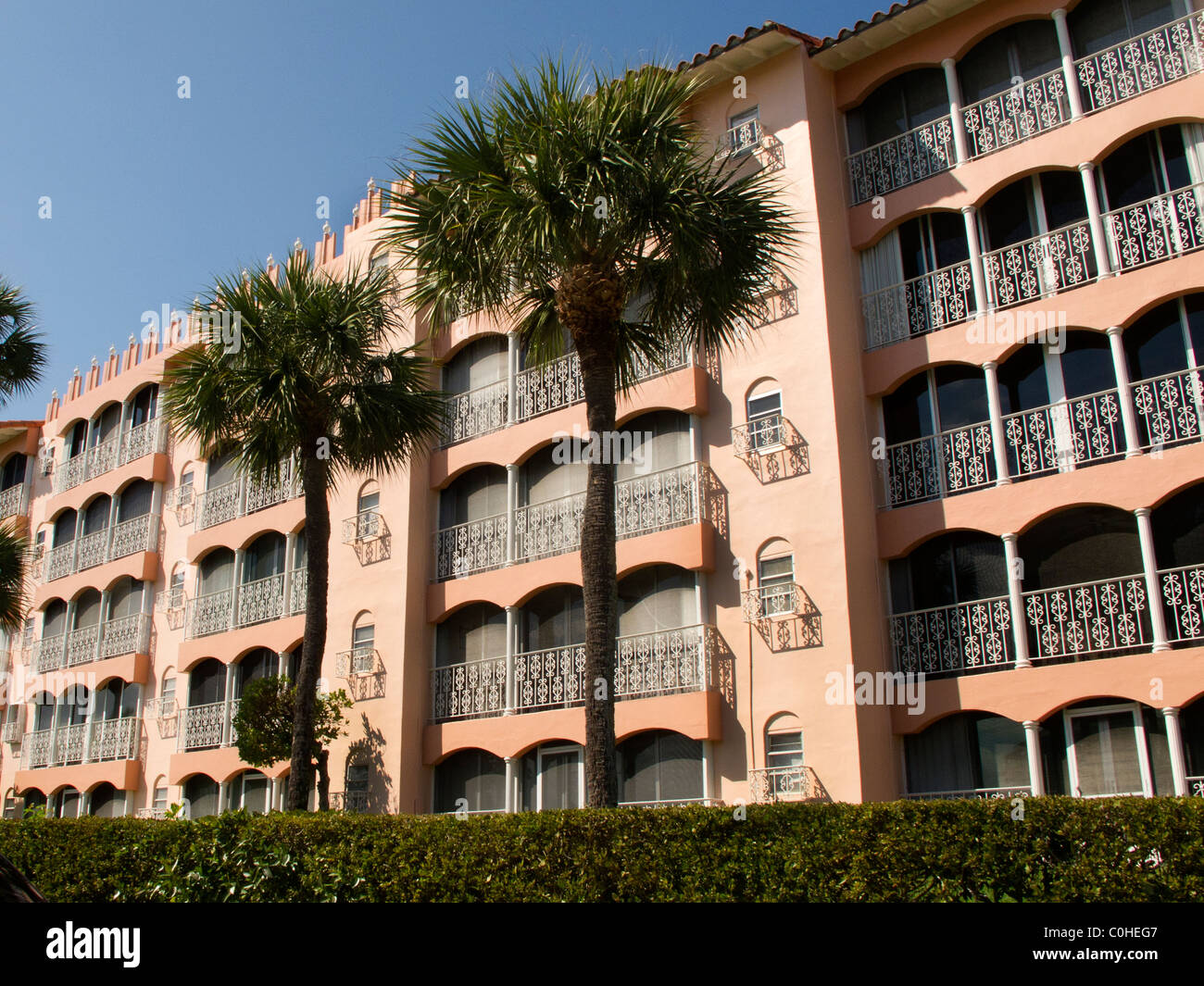 Edificio di appartamenti in Florida. Foto Stock