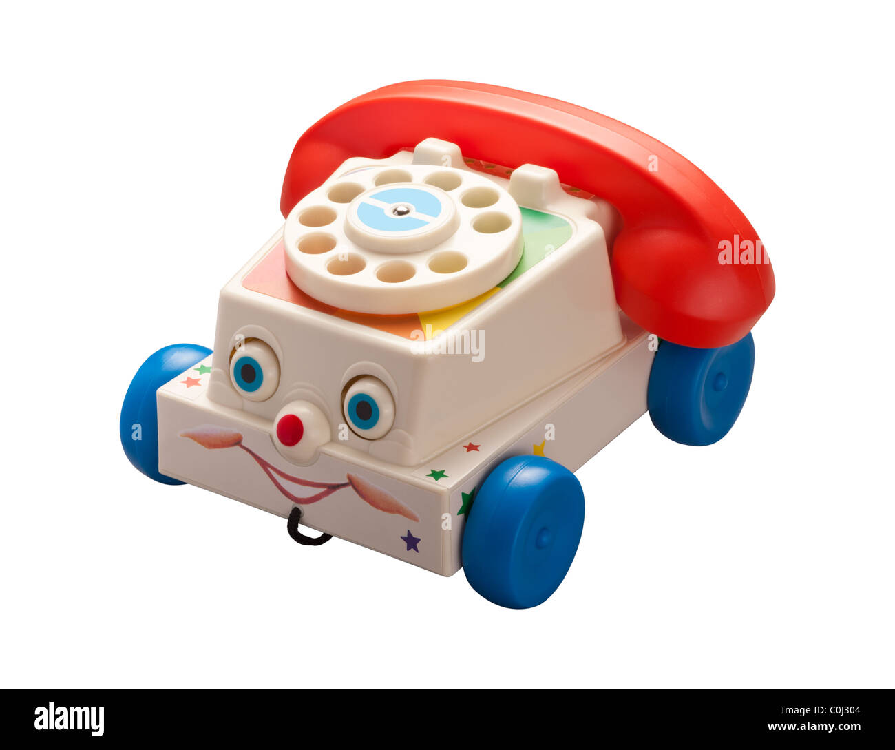 Telefono giocattolo VTech isolato su sfondo arancione. Lancashire, UK,  27-01-2022 concetto di giocattoli per bambini e sviluppo cognitivo Foto  stock - Alamy