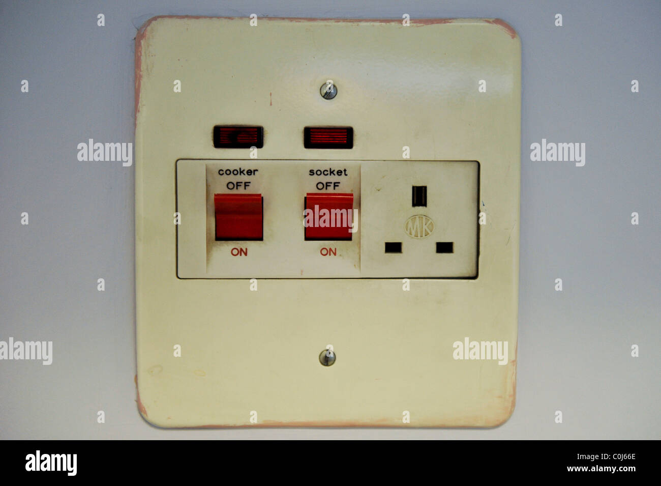 In vecchio stile cooker socket Foto Stock