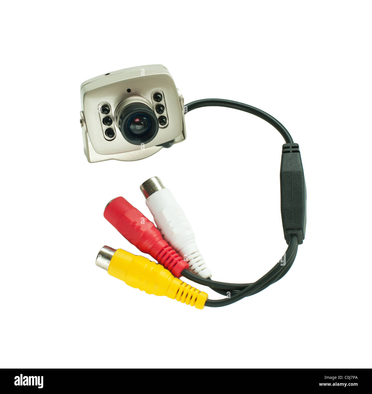 Una videocamera web con collegamento ( con un tracciato di ritaglio ) Foto Stock