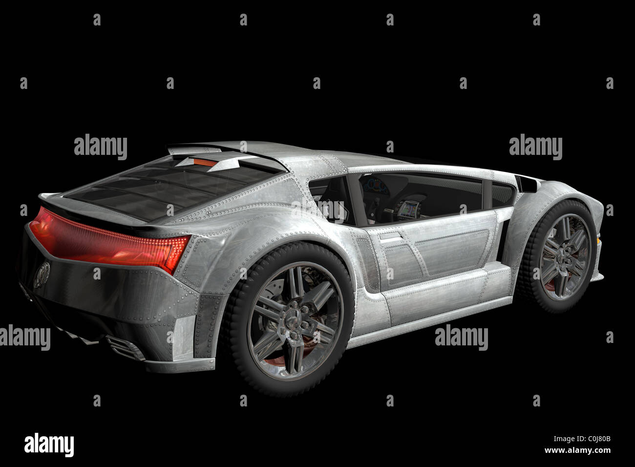 3D Auto futuristico Render Foto Stock