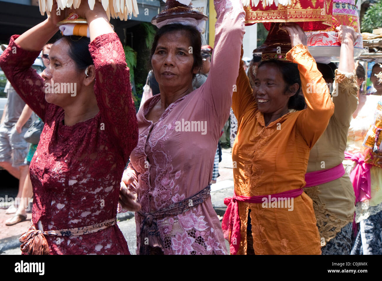 La cremazione in Ubud, Bali, Indonesia. Cremazioni sono parte di indù cultura Balinese e tradizioni. Foto Stock