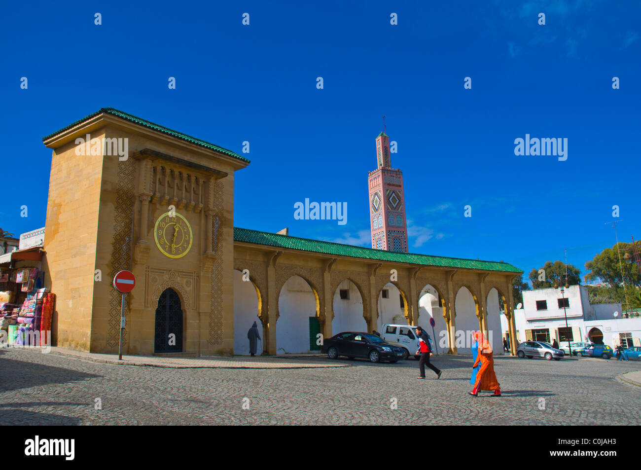 Gran Socco centrale quadrata Tangeri Marocco Africa settentrionale Foto Stock