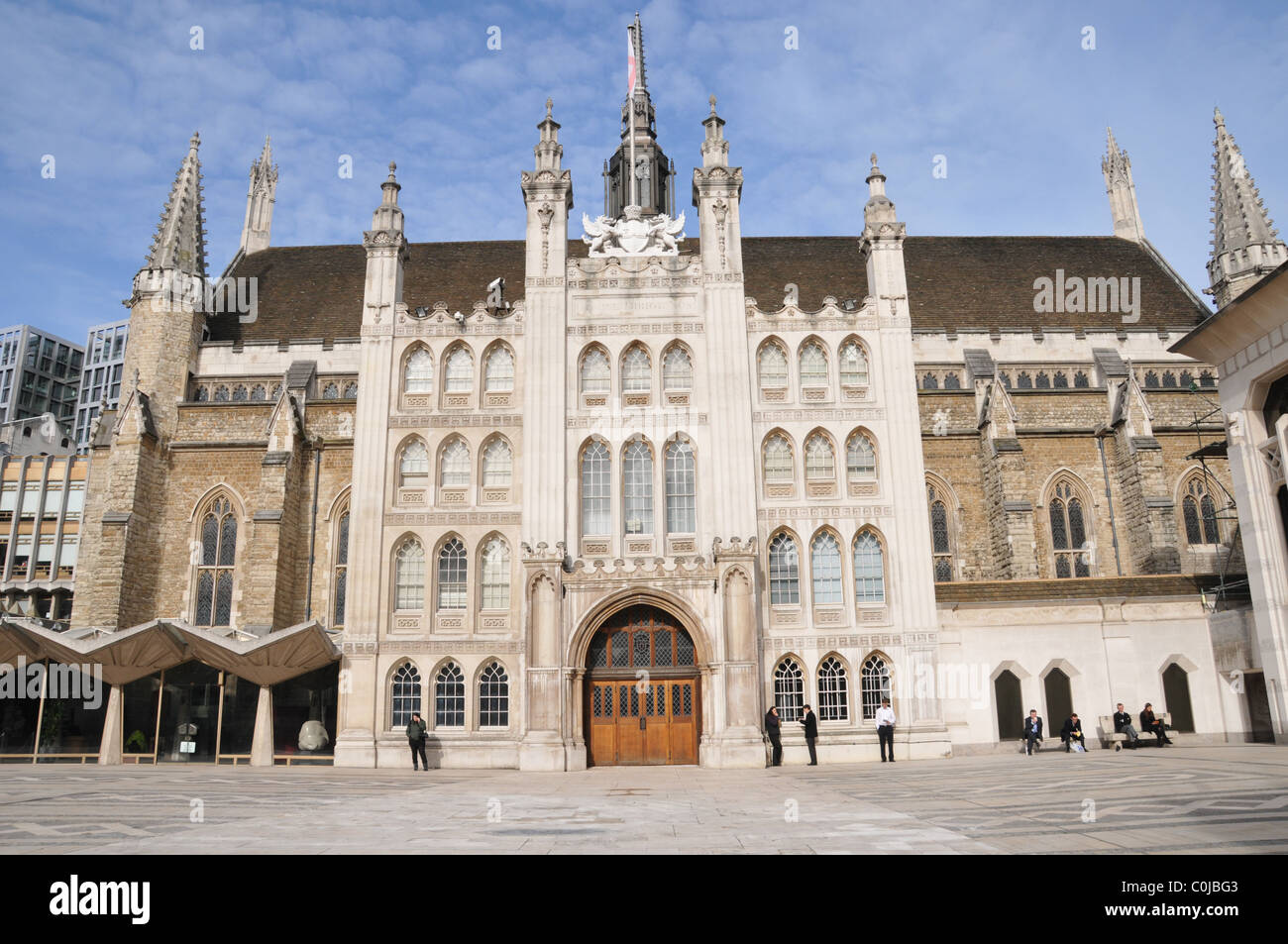 London Guildhall Art Gallery cortile Foto Stock