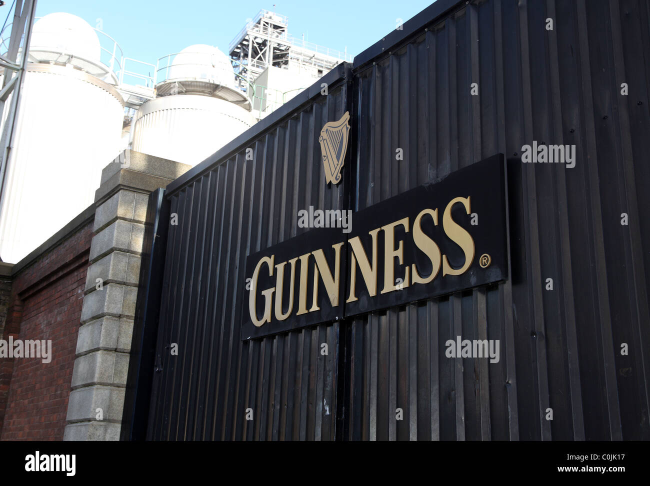 Segno di Guinness, birreria Guinness Dublino Irlanda Foto Stock