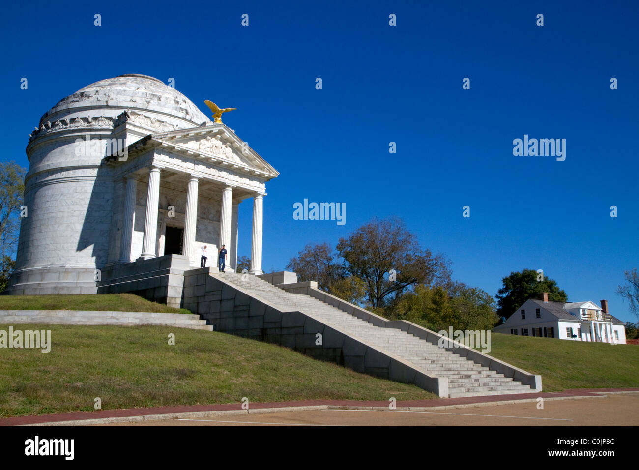 L'Illinois Memorial situato all'interno della National Military Park in Vicksburg, Mississippi, Stati Uniti d'America. Foto Stock
