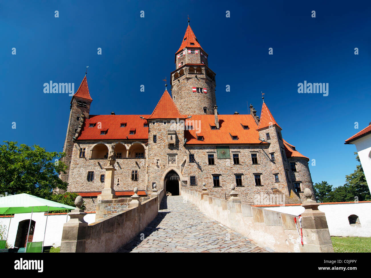 Castello di Bouzov Foto Stock