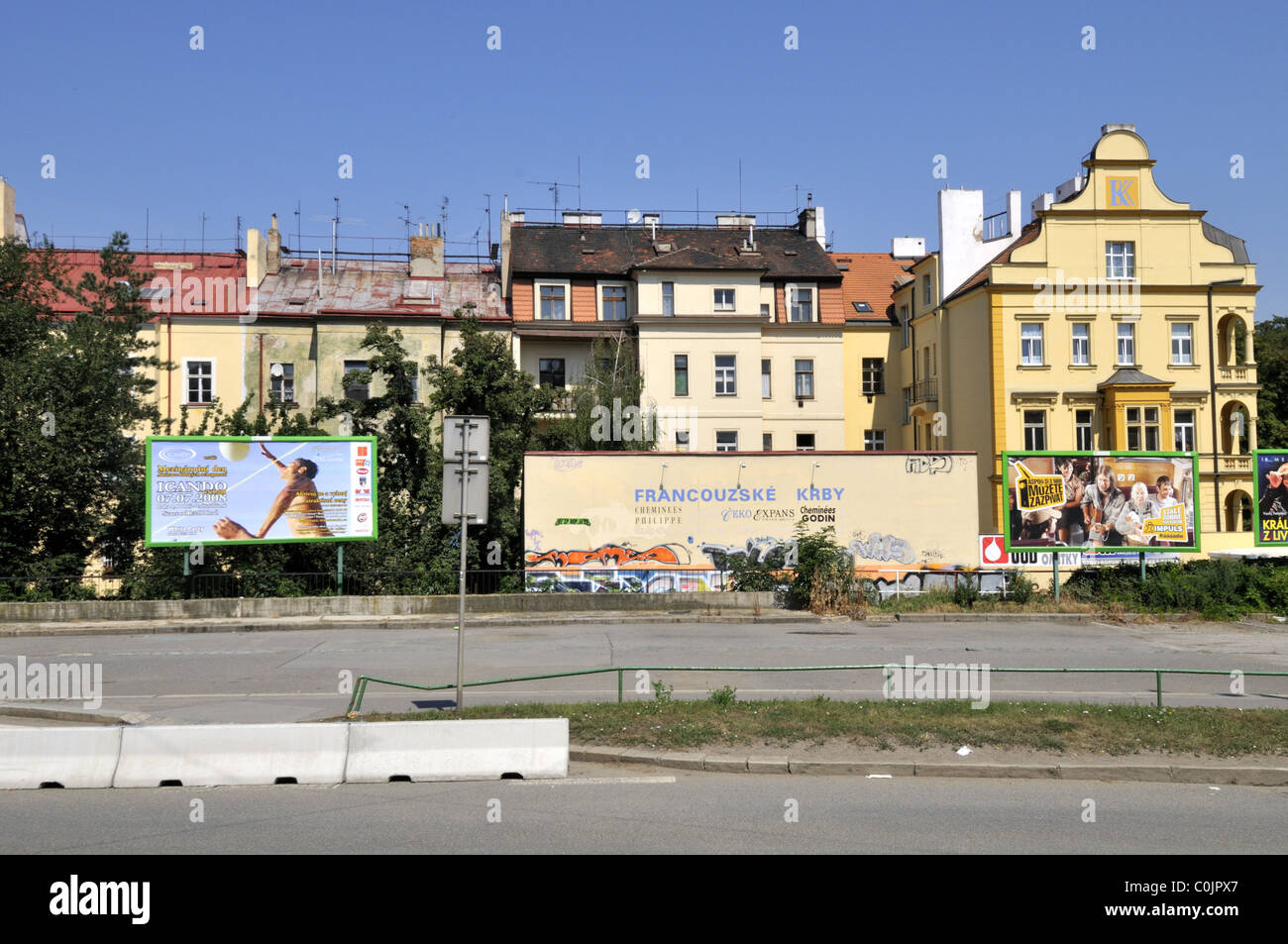 Bill boards, Praga. Foto Stock