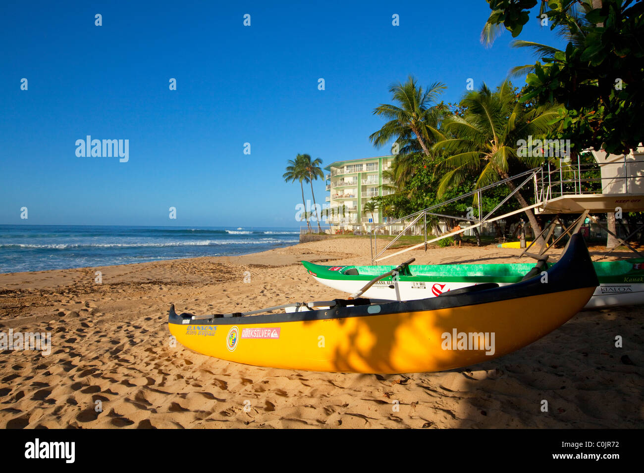 Makaha, Spiaggia, costa sottovento, Oahu, Hawaii Foto Stock
