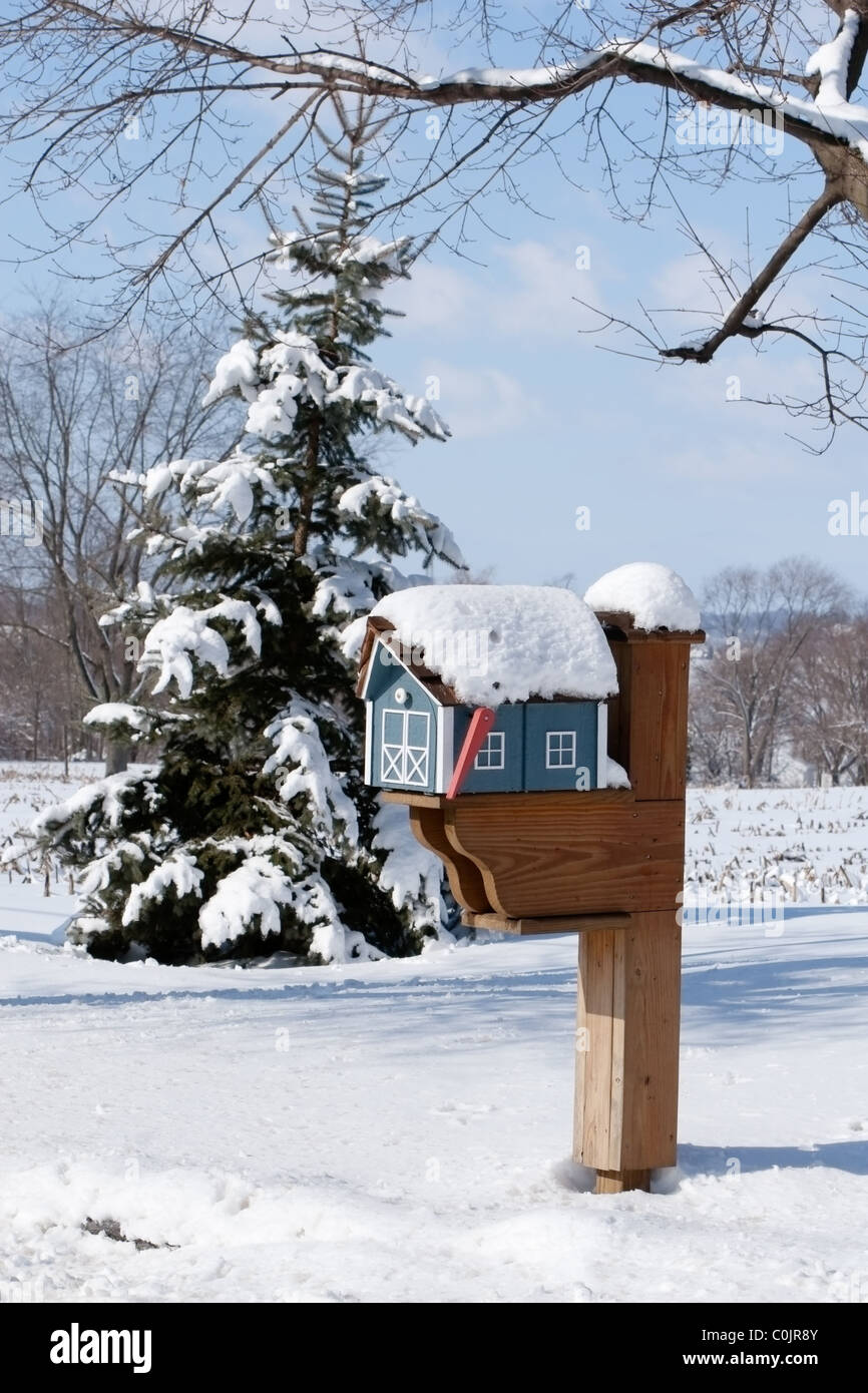 Coperta di neve a noi nella cassetta postale di Lancaster, PA Foto stock -  Alamy