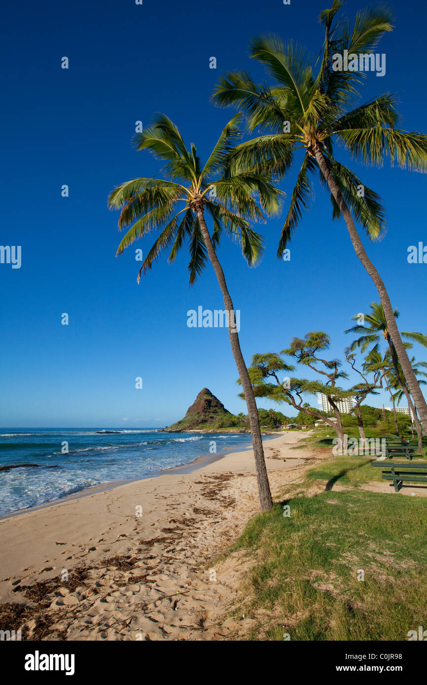 Mauna Lahilahi Beach Park, Waianae, costa sottovento, Oahu, Hawaii Foto Stock