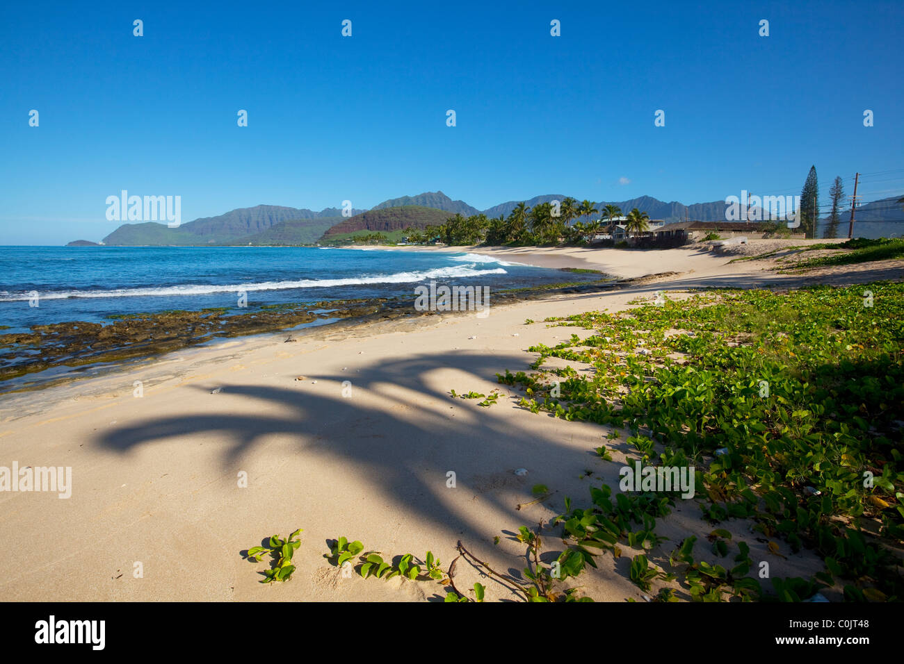 Ulehawa; costa sottovento; Oahu; Hawaii; Spiaggia; spiagge Foto Stock