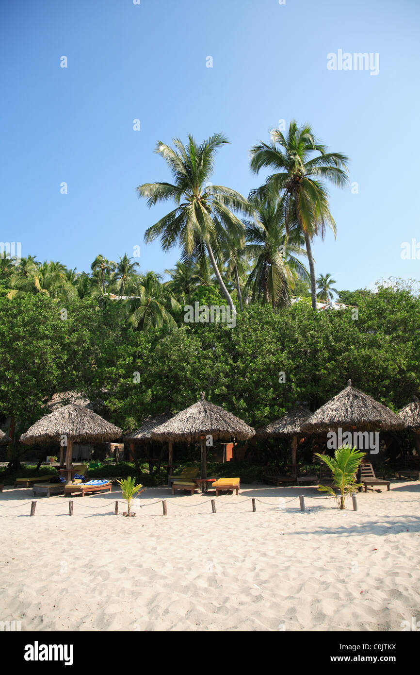Playa La Ropa, Zihuatanejo, Guerrero membro, Messico, America del Nord Foto Stock